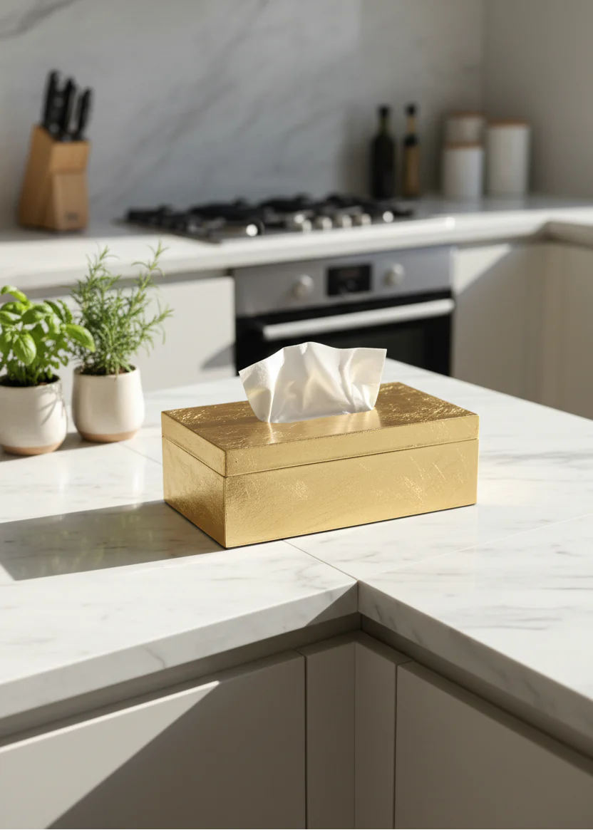 Verona Gold Tissue Box - Image 5