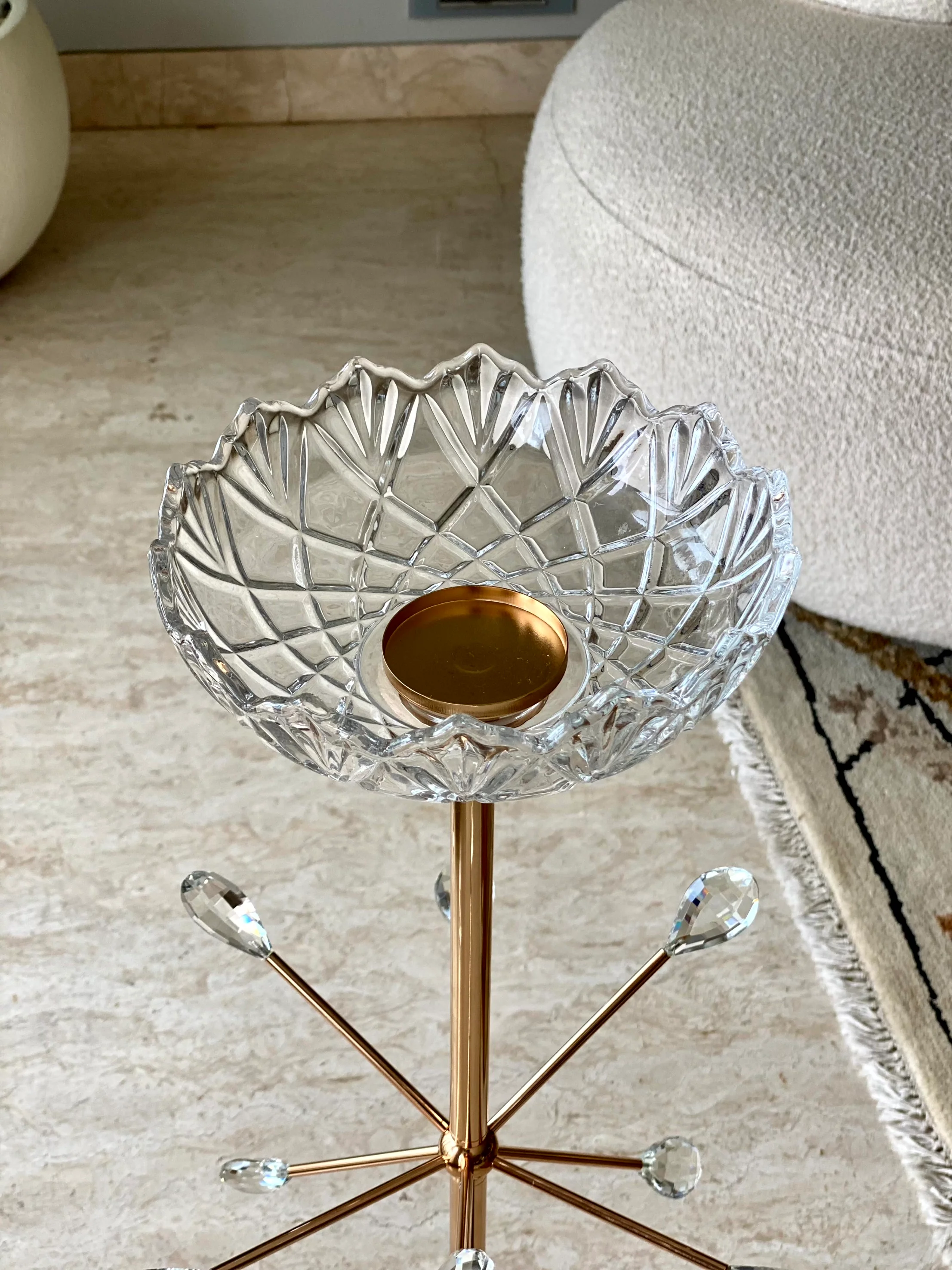 Zen Crystal Candle Urli - Large - Image 4